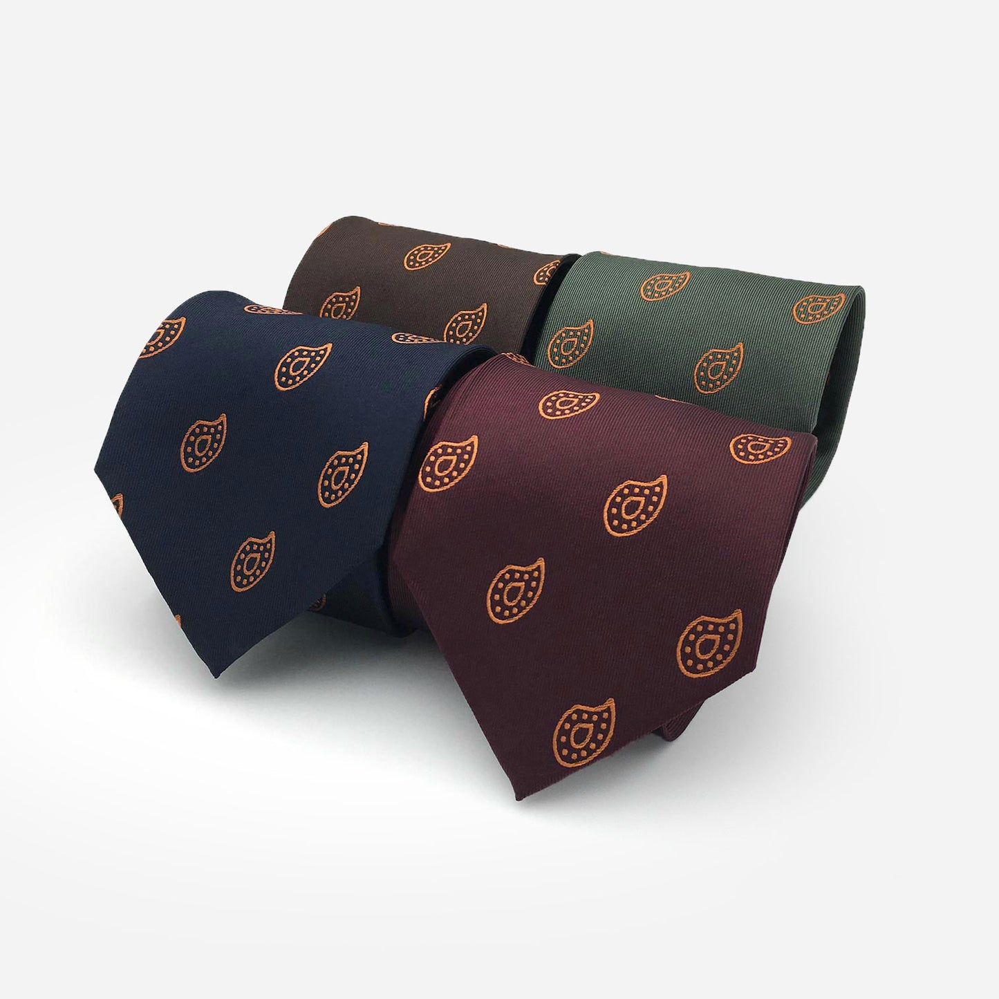 Lot de 4 cravates en soie paisley