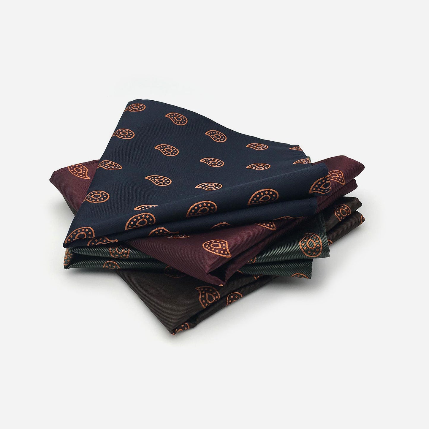 Lot de pochettes en soie paisley